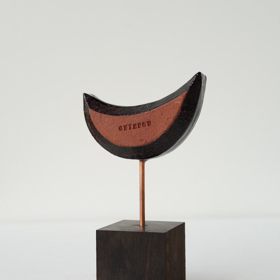 鬼笑 / 黒瓦 スタンディングオブジェ -02 | WHOLE